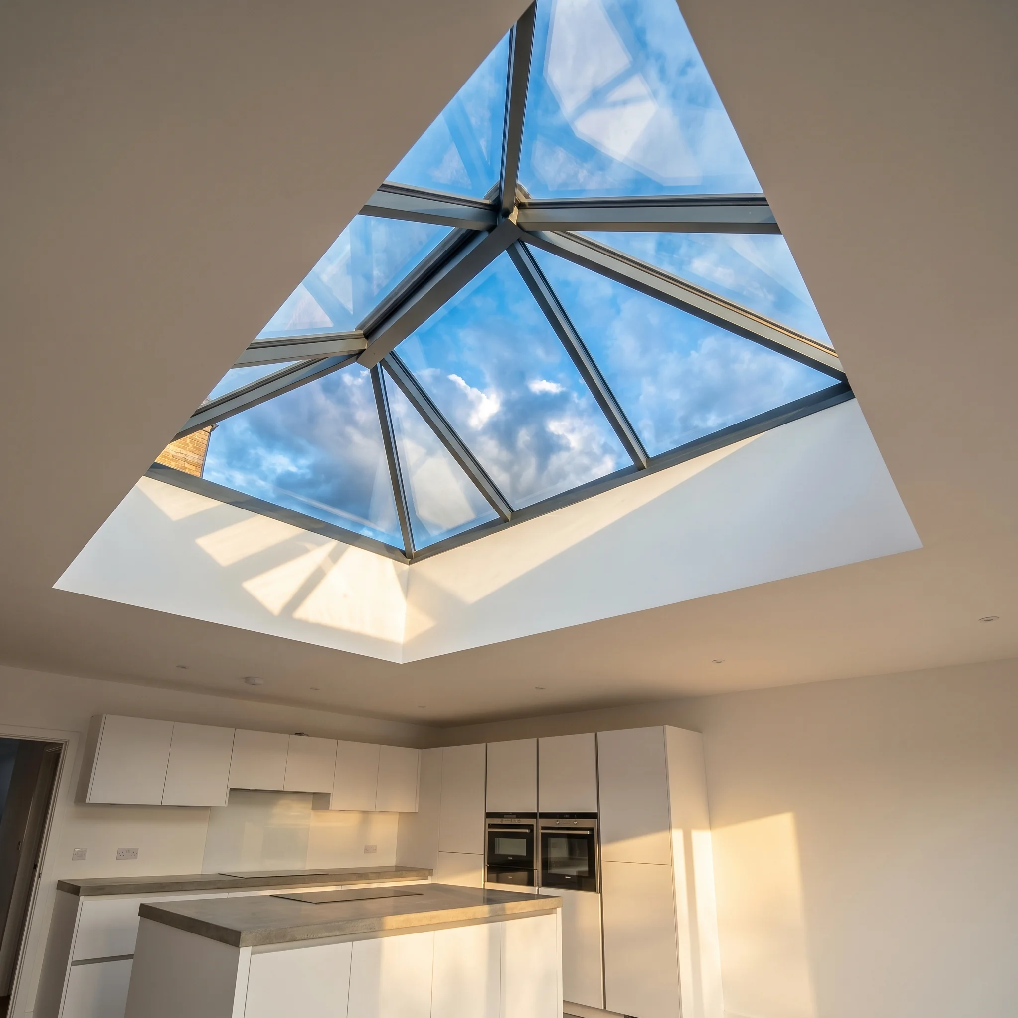 Roof lantern installed on flat roof extension — Sutton, Surrey, by A1 Window Construction Ltd
