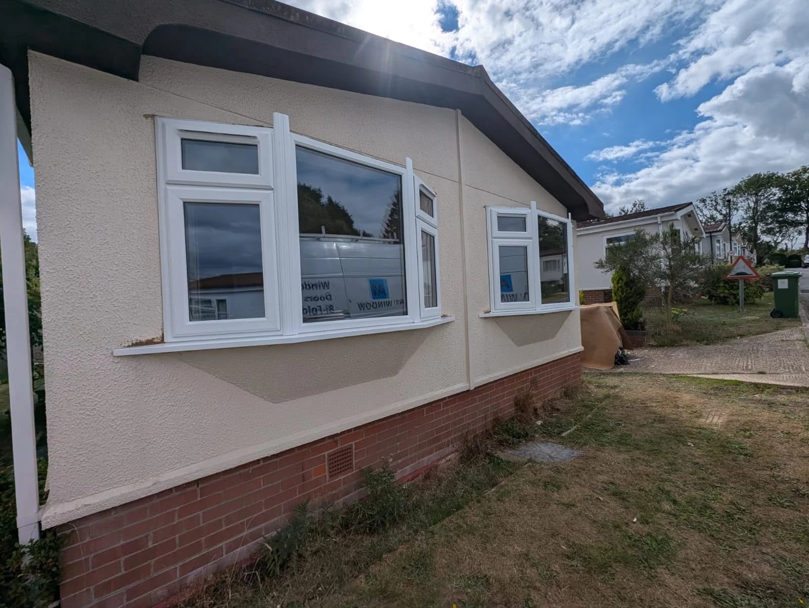 Both new bays along the side of the park home