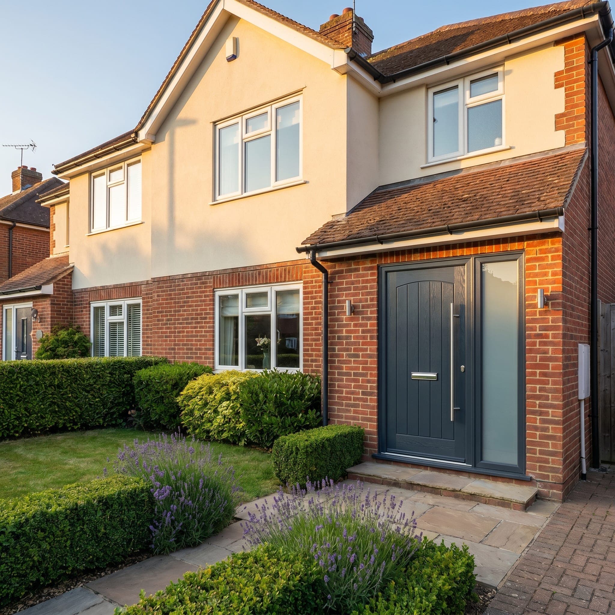 GRP composite front door installed Cheam Sutton Surrey — A1 Window Construction Ltd